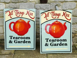 New signs for Terry's Tearoom
