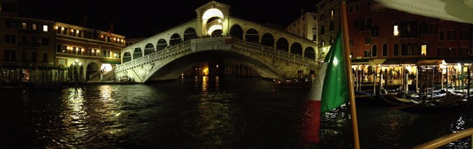 Rialto Bridge, Venice by night