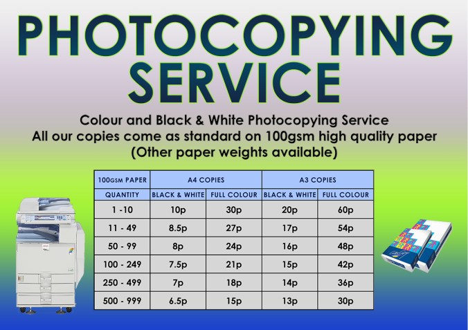 SerenArts Photocopying Service in Bradford on Avon, Wiltshire