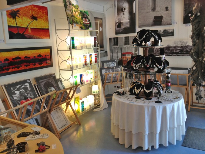 The inside of SerenArts Gallery at the Tithebarn Workshops, Bradford on Avon