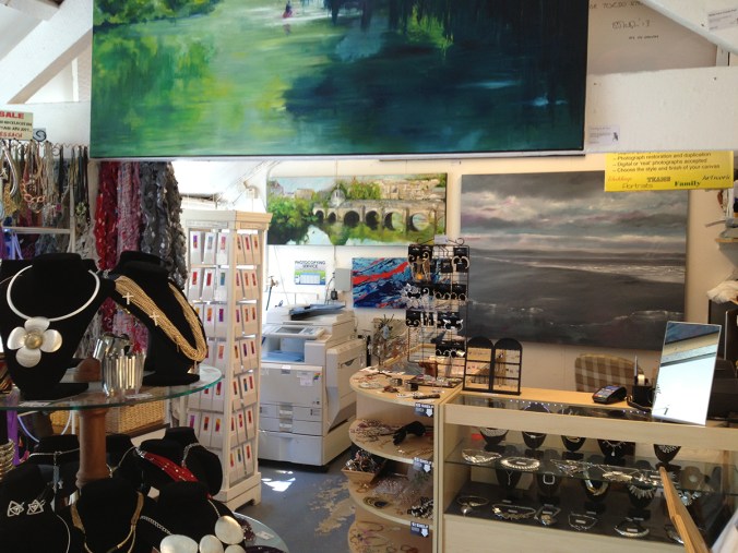 The inside of SerenArts Gallery at the Tithebarn Workshops, Bradford on Avon