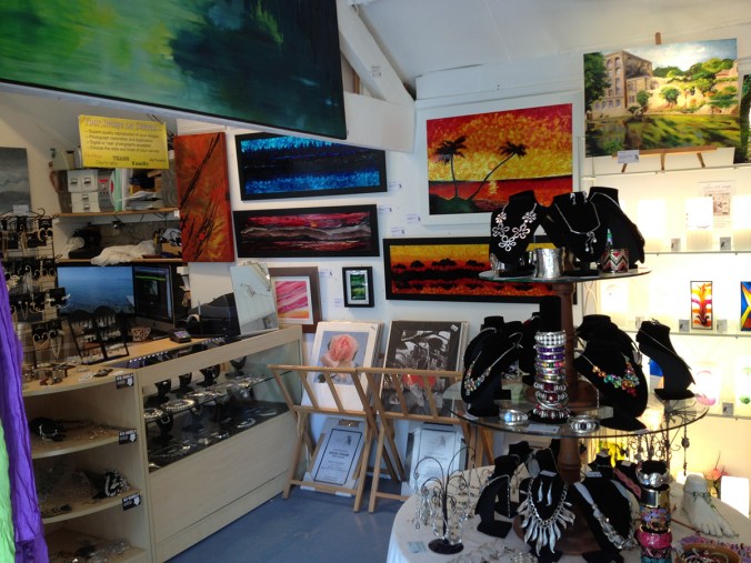 The inside of SerenArts Gallery at the Tithebarn Workshops, Bradford on Avon