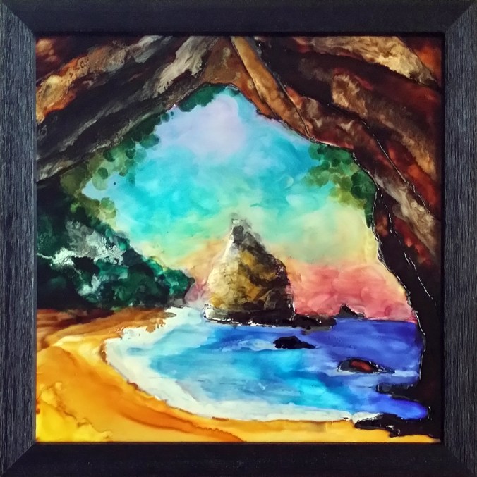 serena pugh glass art - impressionist cove