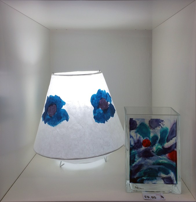 Hand painted lamps by Serena Pugh
