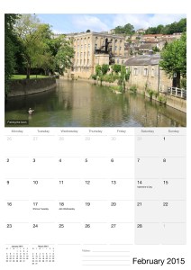 SerenArts Gallery 2015 Calendar of Bradford on Avon with photographs by Serena Pugh