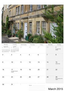 SerenArts Gallery 2015 Calendar of Bradford on Avon with photographs by Serena Pugh
