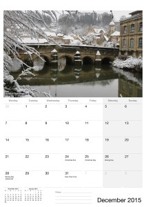 SerenArts Gallery 2015 Calendar of Bradford on Avon with photographs by Serena Pugh