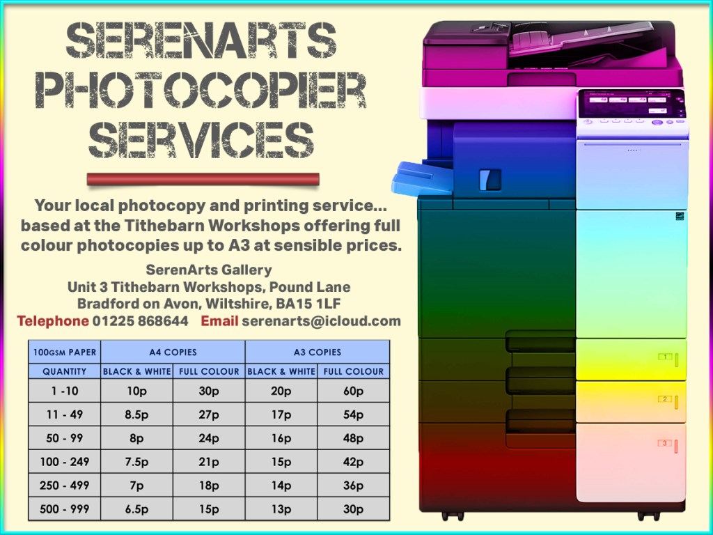 serenarts gallery photocopying services