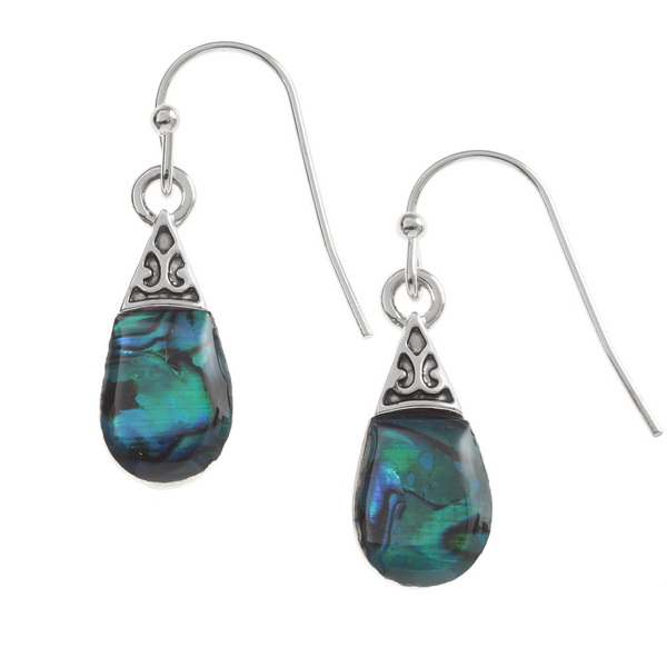 Pear Drop Paua Shell Earrings