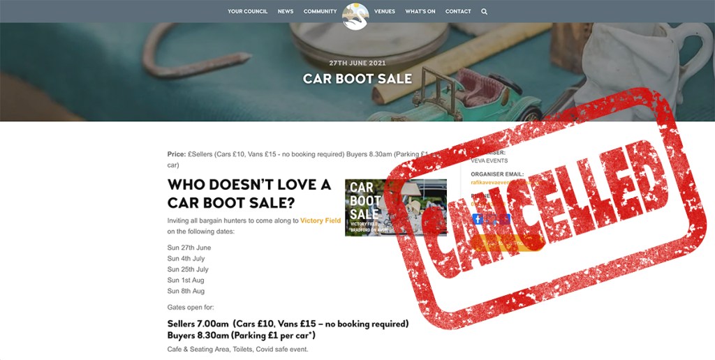 serenarts gallery victory field car boot sale