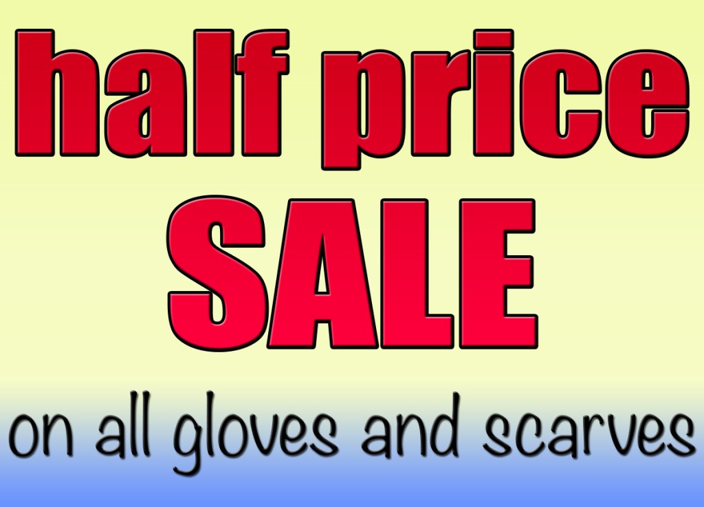 serenarts gallery half price sale on scarves and gloves