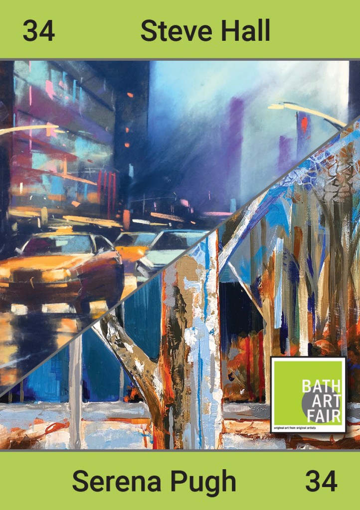 serena pugh and steve hall at bath arts fair 2023