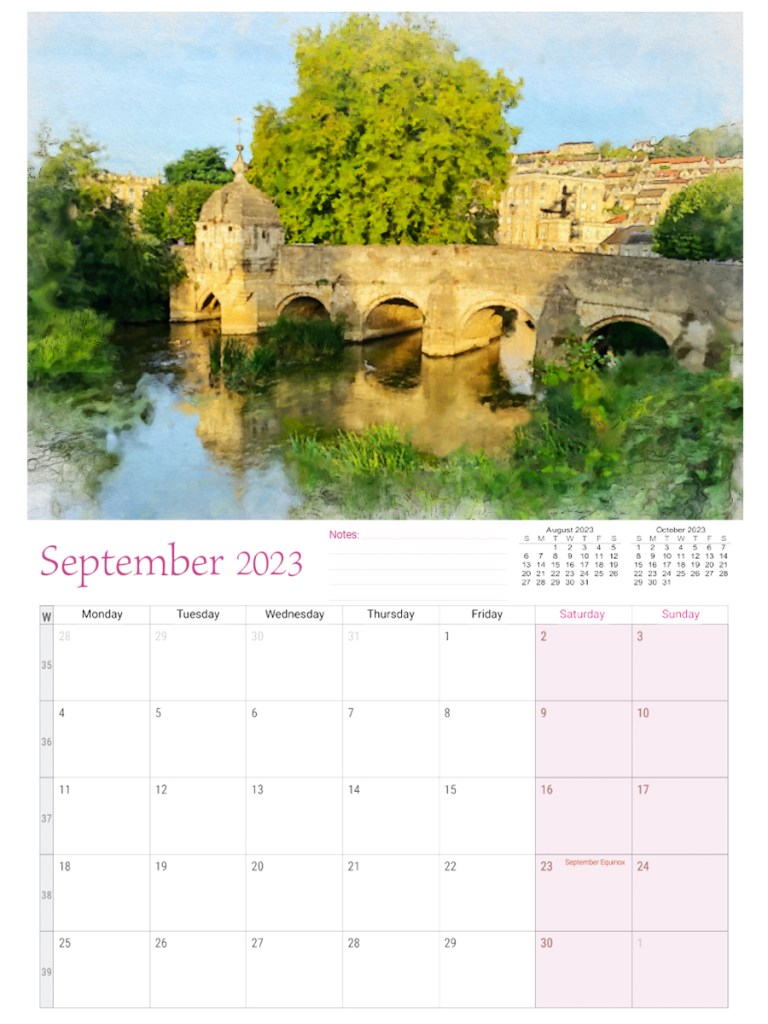 serena pugh 2023 photographic artwork calendar