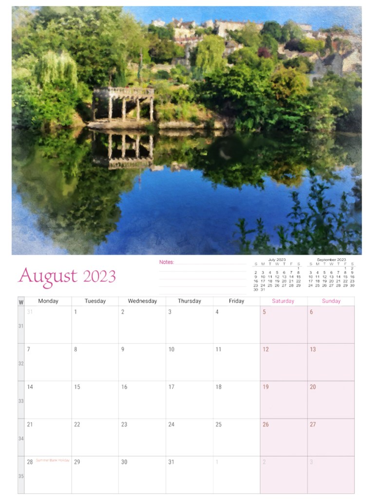 serena pugh 2023 photographic artwork calendar