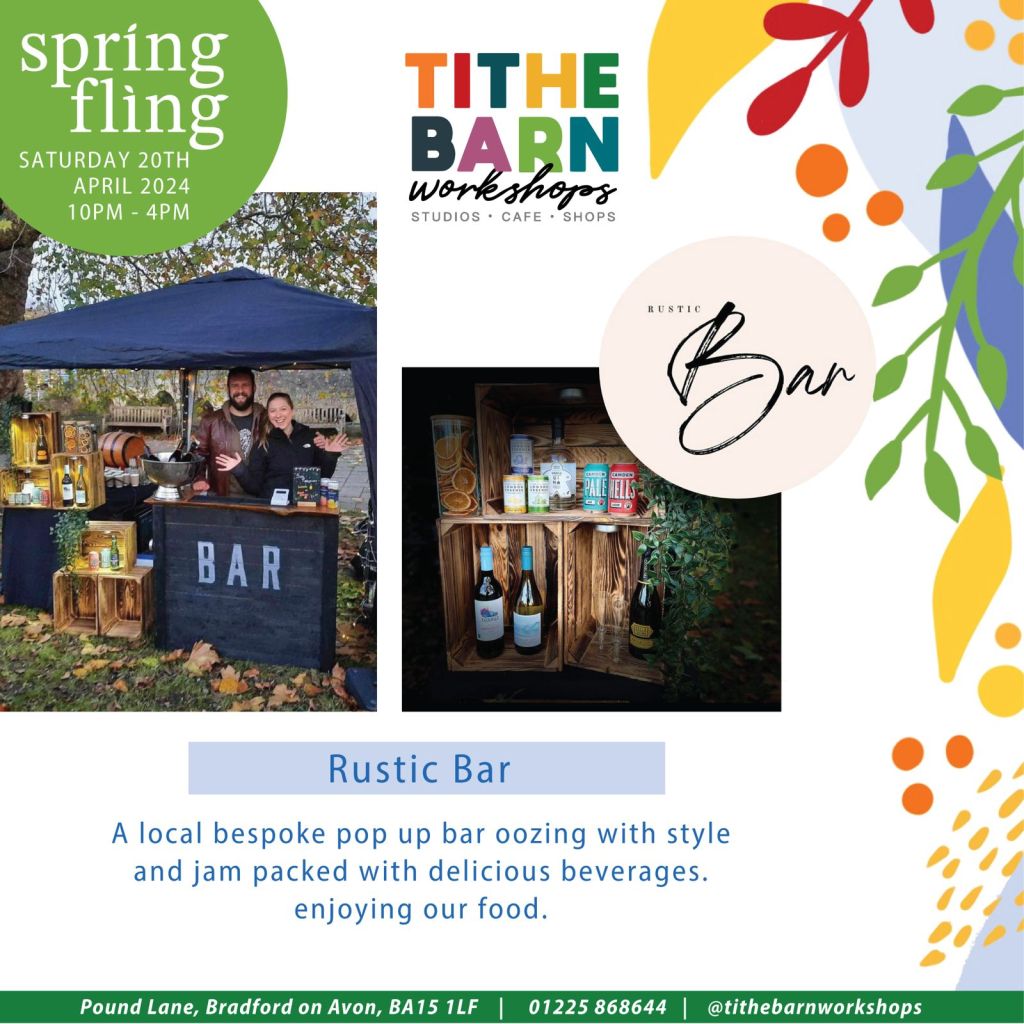 rustic bar at the spring fling